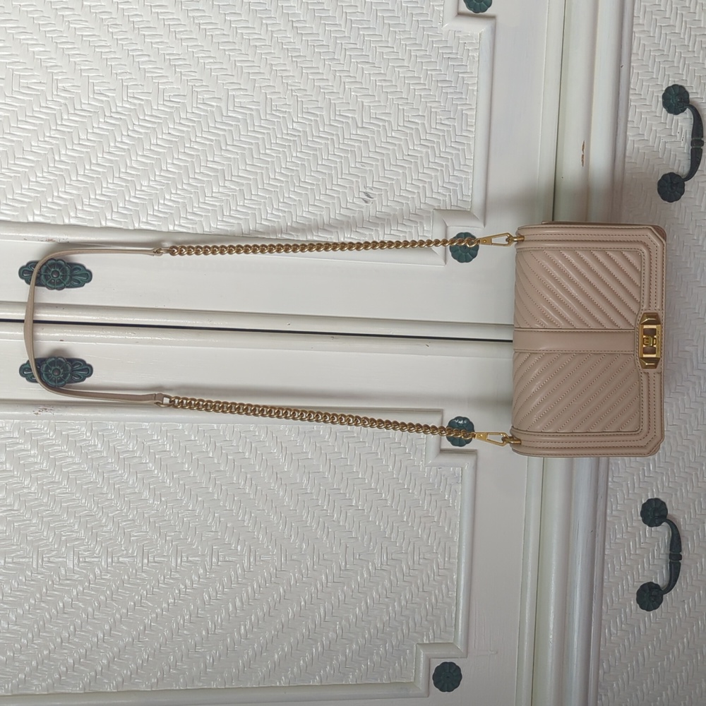 Rebecca Minkoff Chevron Love Crossbody bag in Sand Dune